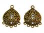 Ornate Earring Chandelier - Antique Brass